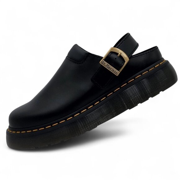 Dr. Martens Laketen Mens Leather Slingback Buckle Platform Mules Size 12  Black - Picture 7 of 10